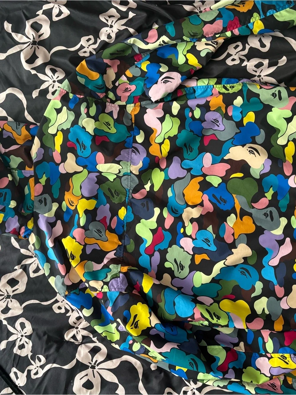 Bape Multicolor Camo windbreaker Hooded Jacket - Picture 5 of 7